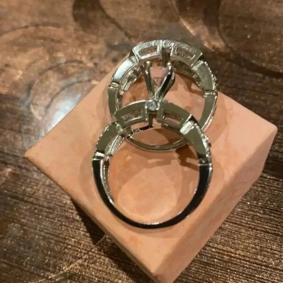 Crystal Female Big Stone Ring Set Boho Fashion NWBOX - Picture 4 of 8